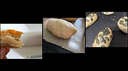 Petits pains moelleux (IG modéré à bas , protéine+fibre)
