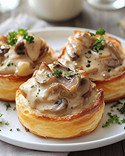 Boucher à la Reine Volaille avec Quenelles et Champignons