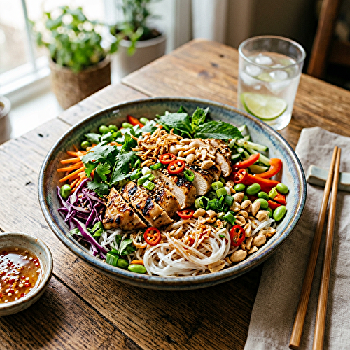 Salade asiatique au poulet
