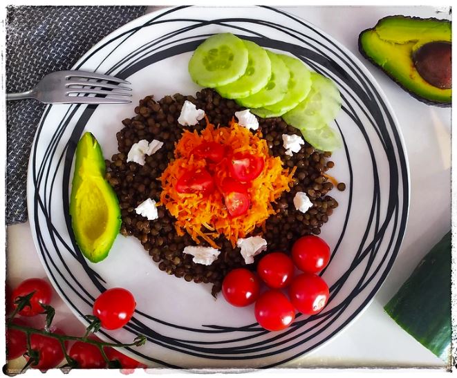 Salade lentilles feta - IG Bas - Végétarien