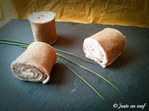 Semaine Bretagne : Nouvelle recette salée ! Galette de sarrasin roulée à la crème de ciboulette
