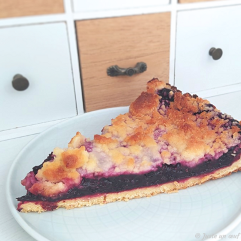 Tarte crumble aux myrtilles 