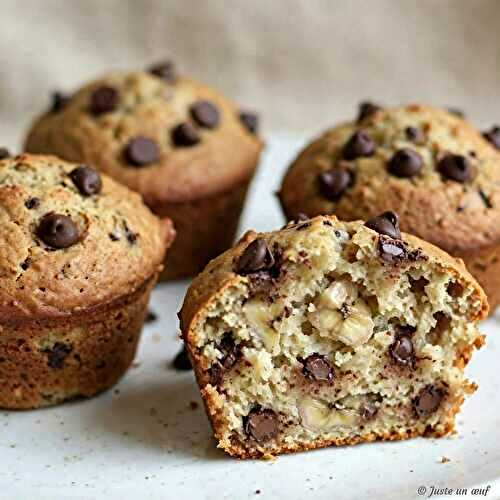Muffins banane et pépites de chocolat
