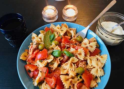 Recipe Farfalle with Tomatoes & chicken // Farfalle aux Tomates & poulet recette • Justine Cuisine   •   Share the food, share the love !