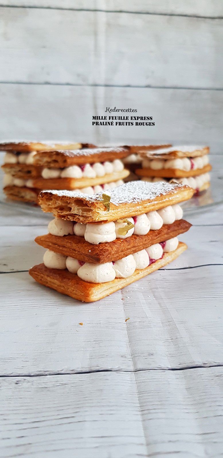 Mille feuille express Praliné fruits rouges 