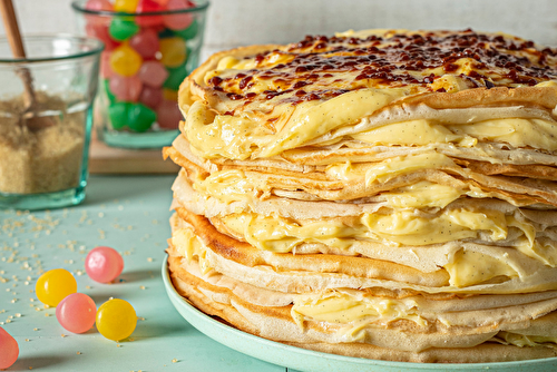 Gâteau de crêpes brûlées