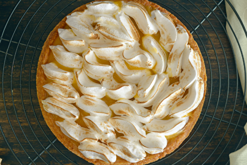 Tarte au citron au sucre Bio, meringuée