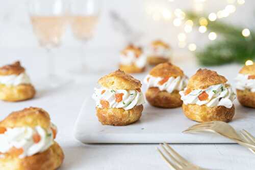 Petits choux au saumon fumé