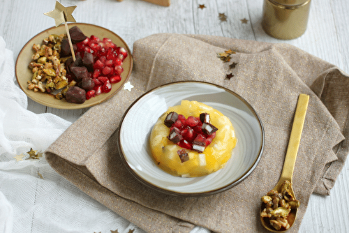 Salade de fruits exotiques et mendiants caramel