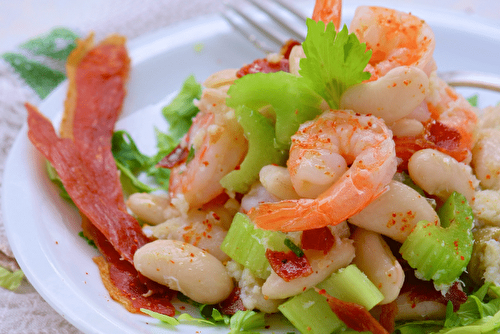 Salade terre-mer aux haricots Tarbais