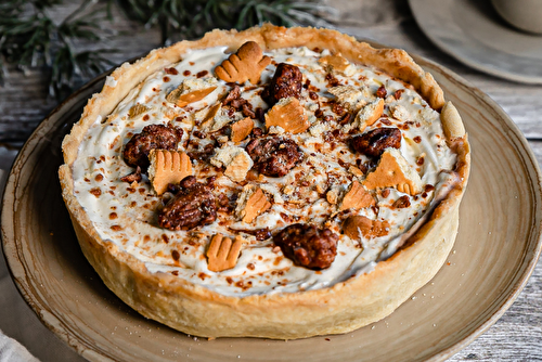 Tarte aux poires à la vanille et aux amandes pralinées