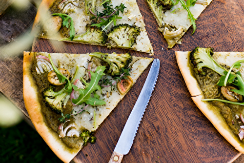 Pizza verte au pesto