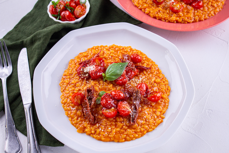 Risotto aux trois tomates