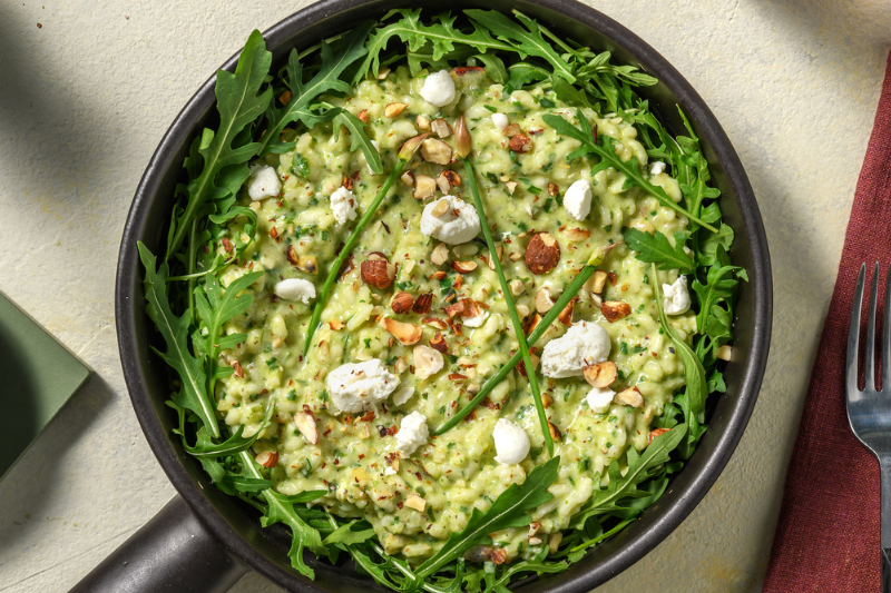 Risotto au pesto d’ail des ours maison