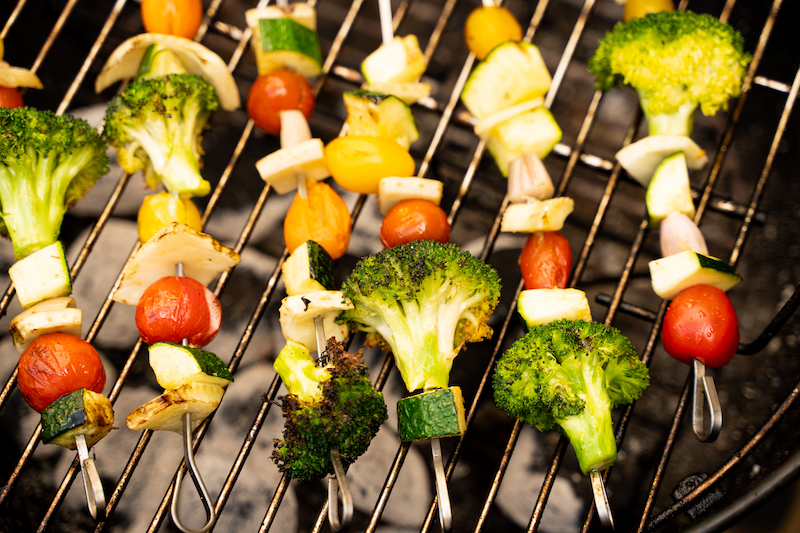 Brochettes de légumes barbecue ou grill - Les recettes de Ninette