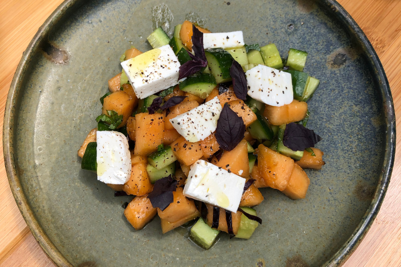 Salade de melon et concombre Zéro Résidu de Pesticides