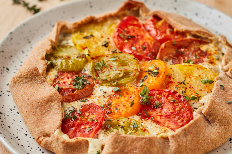 Tarte aux tomates anciennes