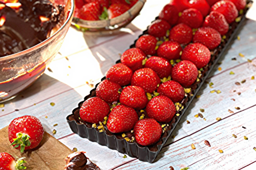 Tarte choco-fraises