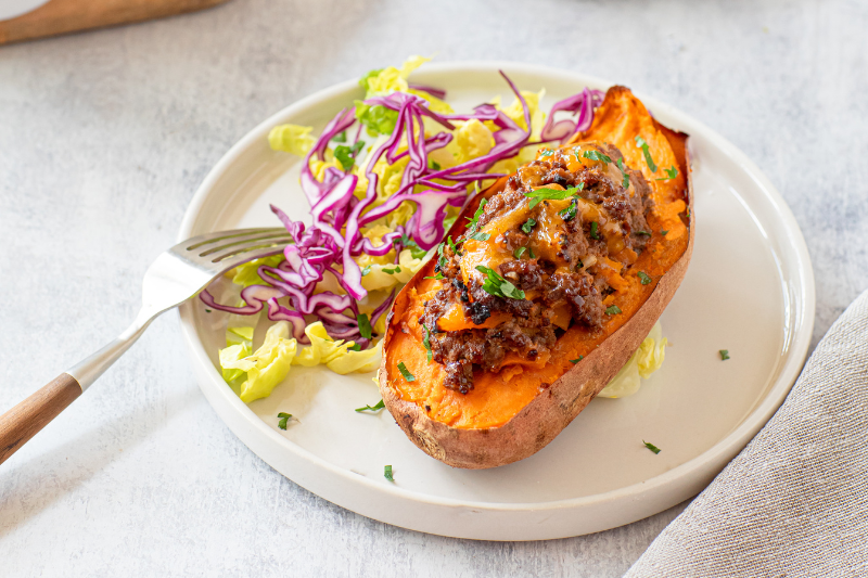 Patates douces au boeuf tex mex