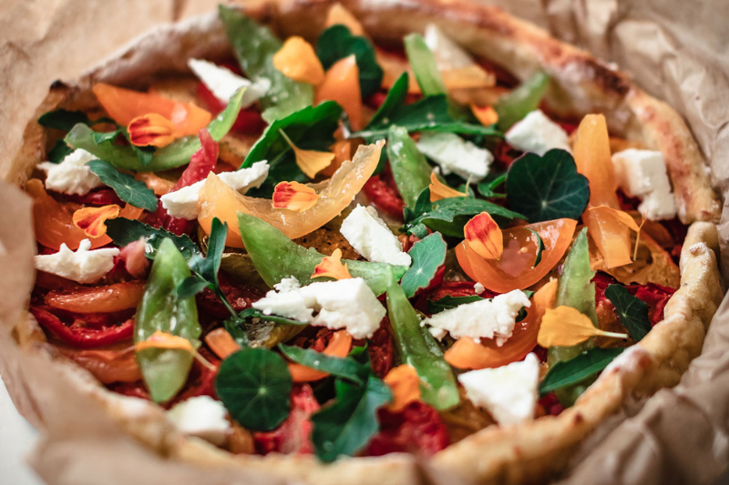 Tarte à la tomate, pâte à base de pommes de terre