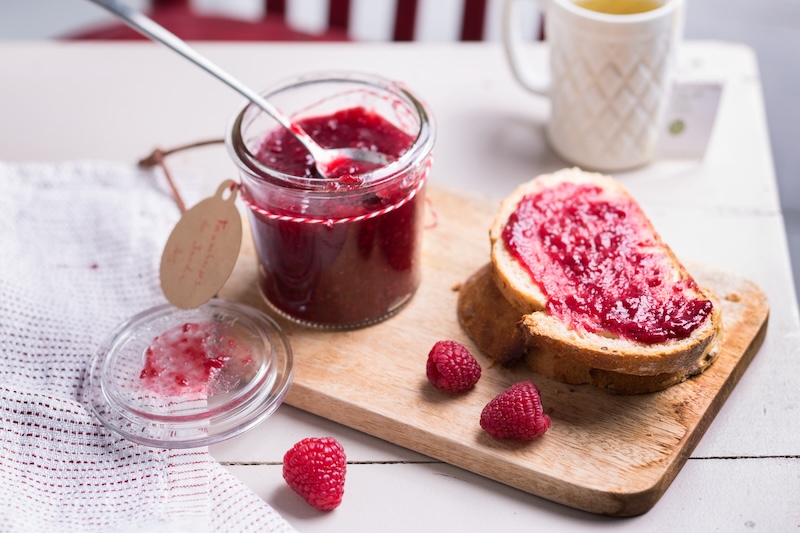 Confiture de framboises maison