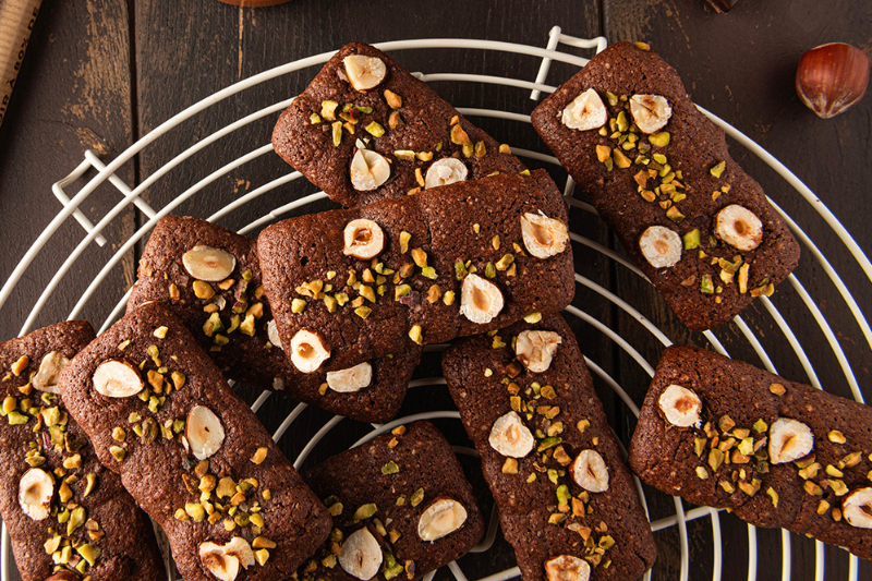 Financiers au chocolat 80% et fruits secs