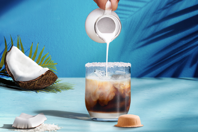 Iced espresso coconut