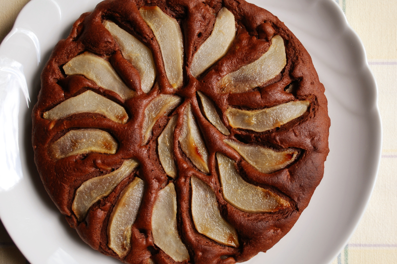 Tarte poire-chocolat Banania