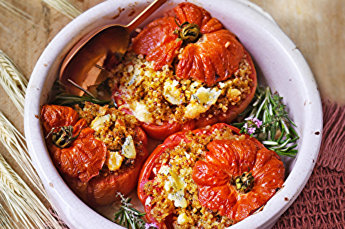 Tomates farcies au quinoa et à la fourme de Montbrison