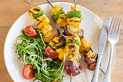 Brochettes de pintade au curry