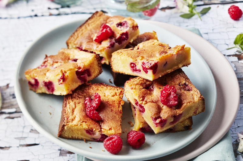 Brownie framboises chocolat blanc