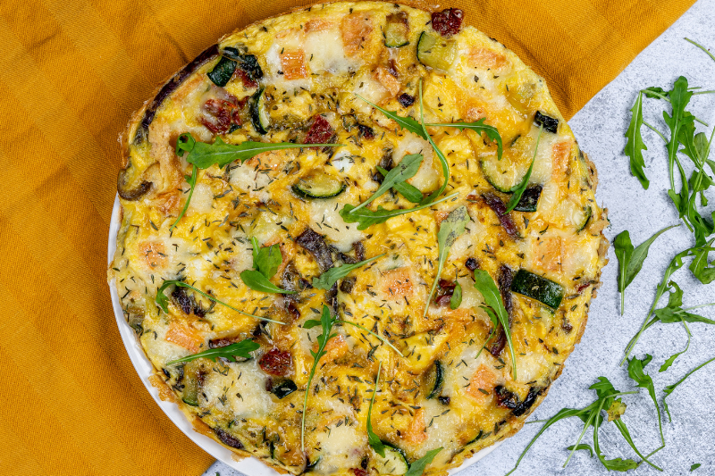 Frittata de courgettes et Maroilles AOP