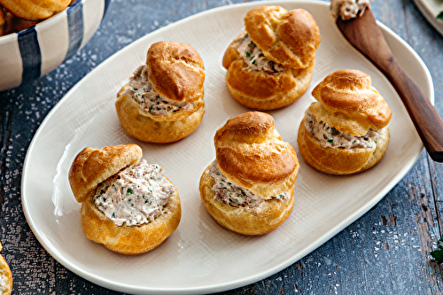 Gougères au thon au naturel Bien Pêché & Fait Ici et fromage frais