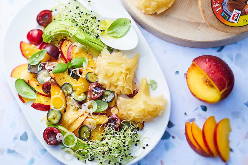 Salade de nectarines à la Tête de Moine AOP