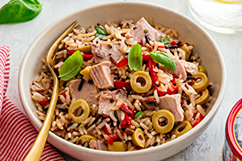 Salade de riz trois couleurs au thon au naturel Bien Pêché & Fait Ici