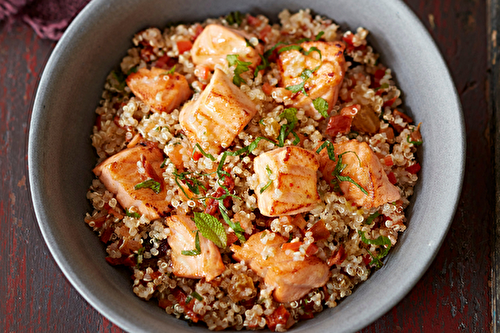 Taboulé de quinoa au saumon écossais Label Rouge à l’orientale