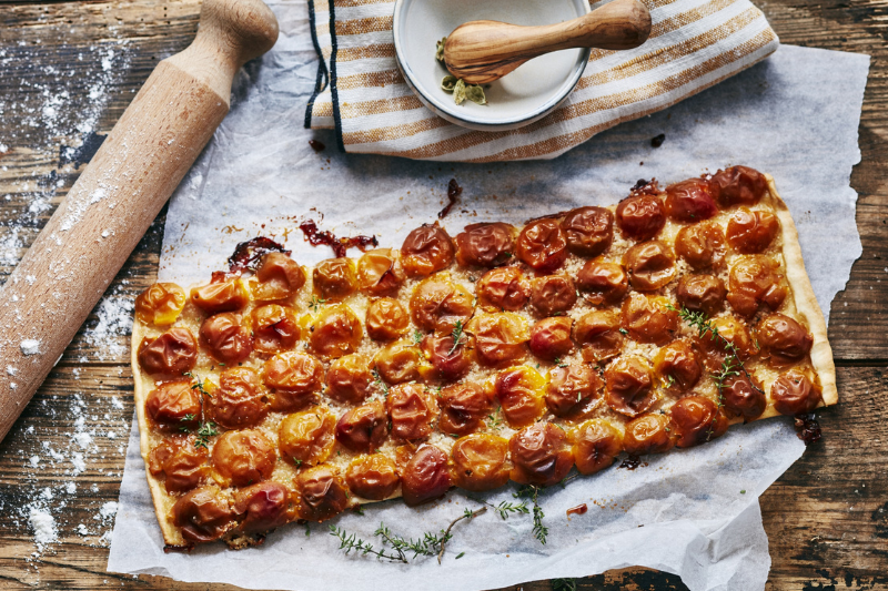 Tarte aux mirabelles à la cardamome