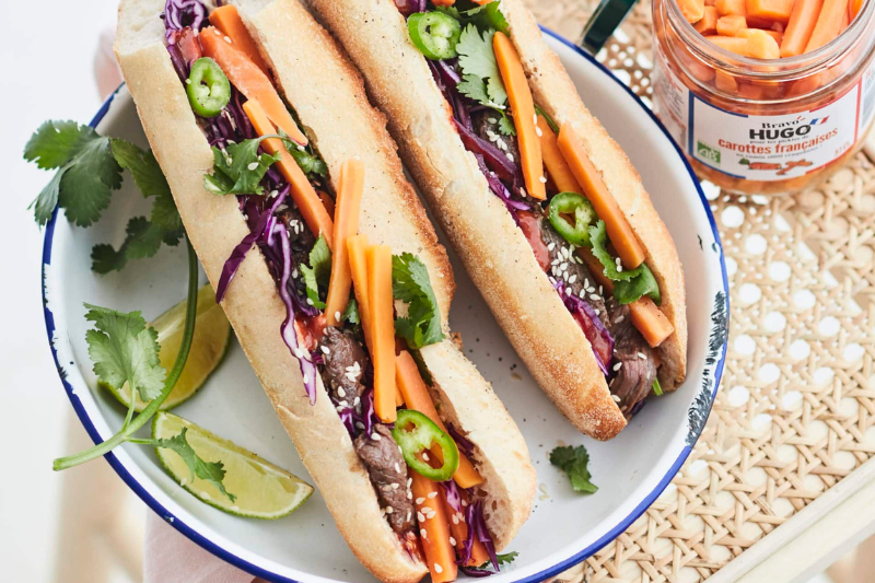 Banh-mi aux pickles de carottes Bravo Hugo