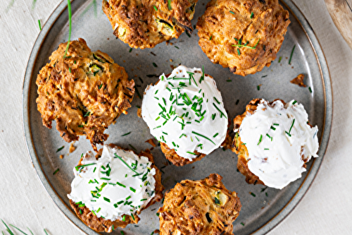 Scones aux courgettes, Emmental et ciboulette fraîche