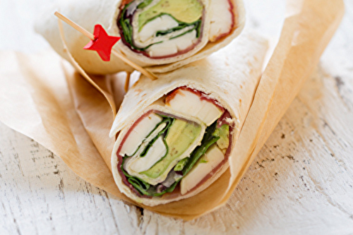 Wraps de Reblochon, jambon et épinards