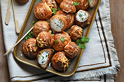 Gougères fourrées au fromage frais