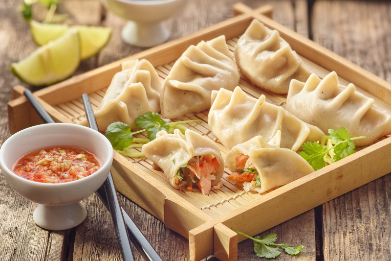 Gyozas de saumon Traiteur 3 poivres et baies de Sichuan Mowi