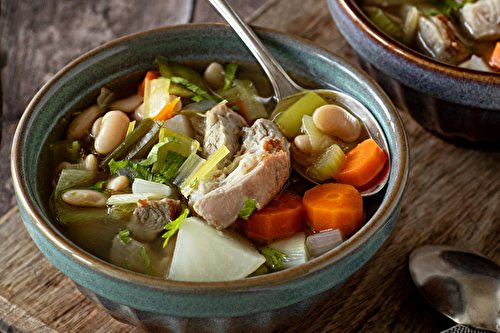 Soupe de veau aux haricots secs