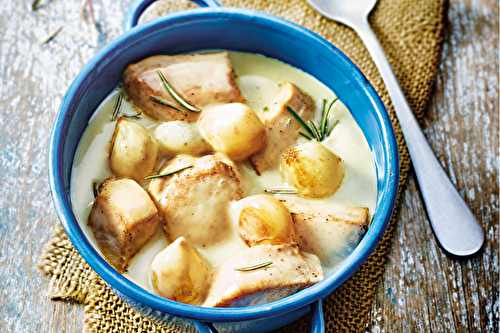 Blanquette de poulet à la sauce de Saint Agur