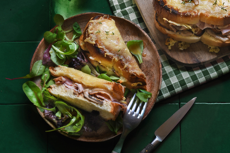 Croque brioché, parfumé à la truffe et au Beaufort