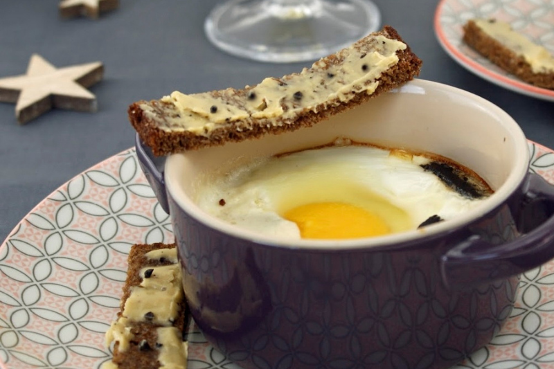 Oeufs cocotte à la truffe