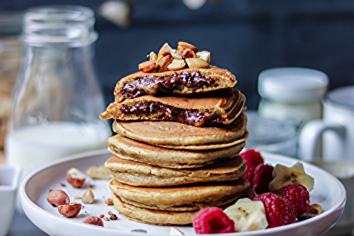 Pancakes fourrés au chocolat