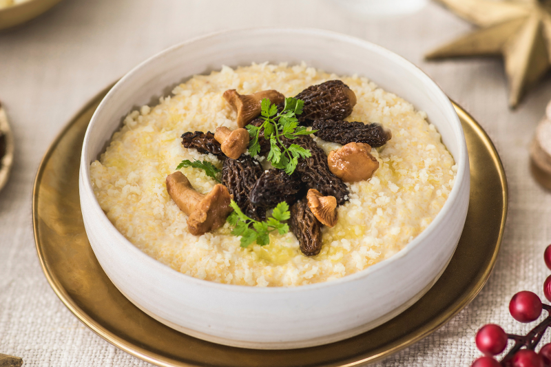 Polenta crémeuse aux champignons et fromage Cuisine Gourmande Entremont