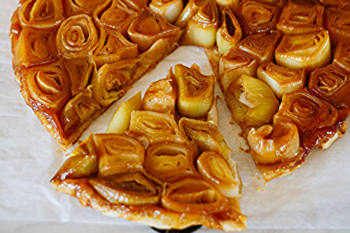 Tarte tatin de poireaux au beurre de baratte demi-sel