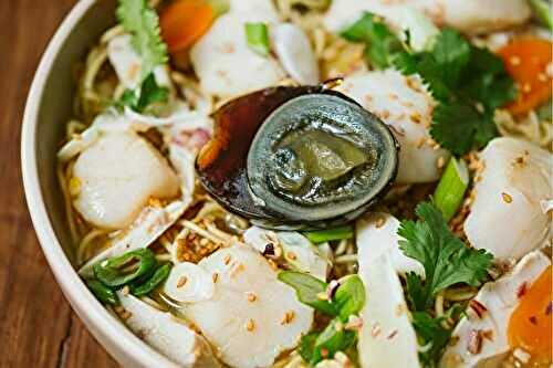 Soupe de coquilles Saint-Jacques de la baie de Saint-Brieuc au bouillon